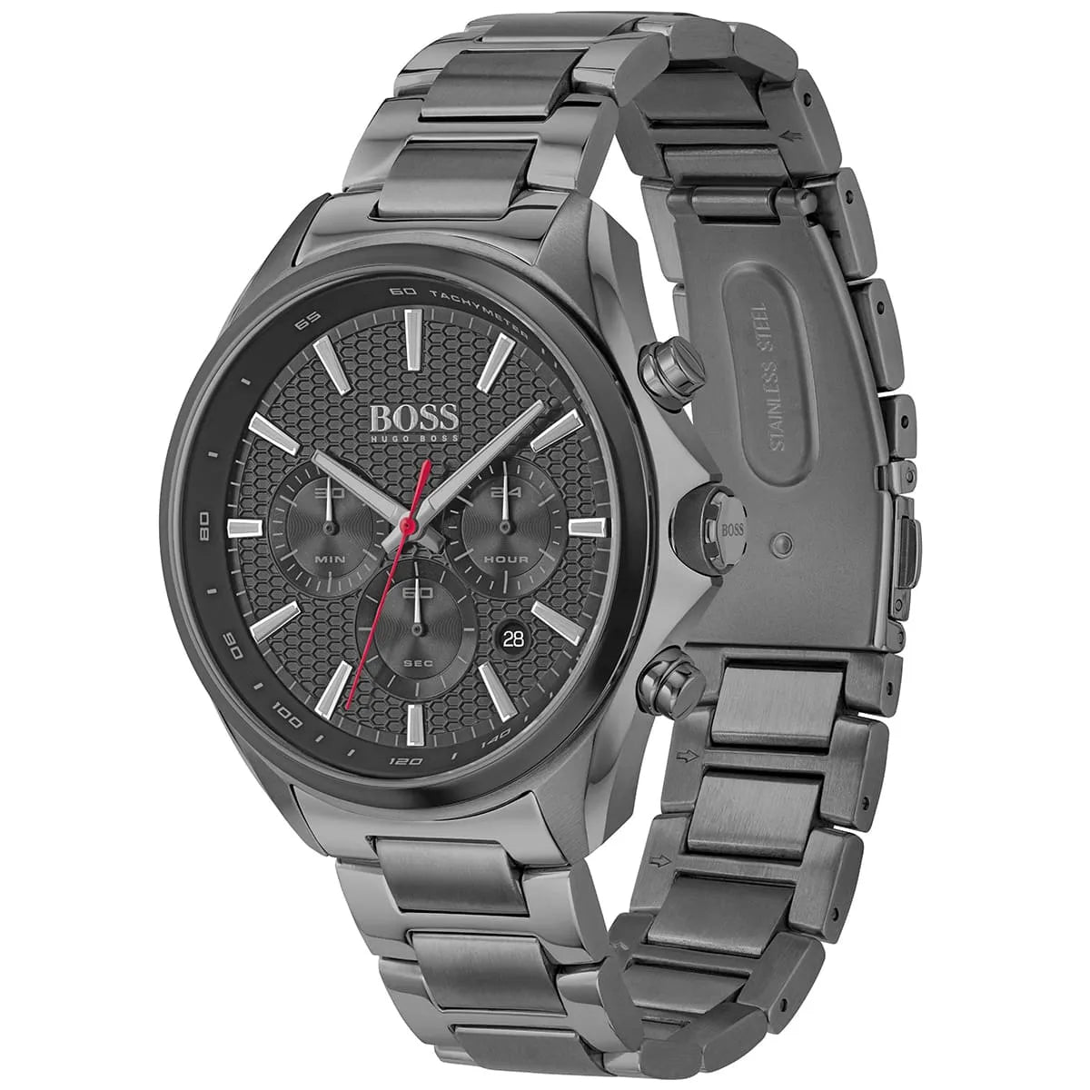 Hugo Boss Distinct 1513858 Grey IP Honeycomb Dial Chronograph Men's Watch