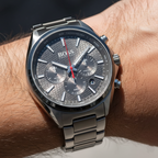 Hugo Boss Distinct 1513858 Grey IP Honeycomb Dial Chronograph Men's Watch