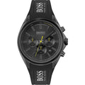 Hugo Boss Distinct 1513859 All-Black Silicone Strap Men's Chronograph Watch
