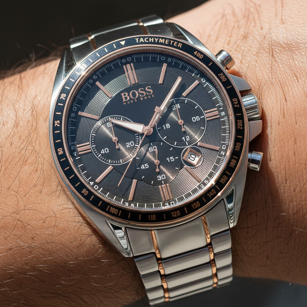 Hugo Boss Driver 1513094 Two-Tone Rose Gold & Silver Men's Watch