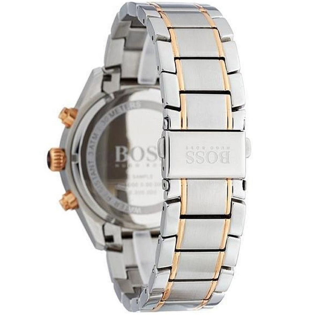 Hugo Boss Grand Prix 1513473 Two-Tone Rose Gold Black Dial Men's Watch