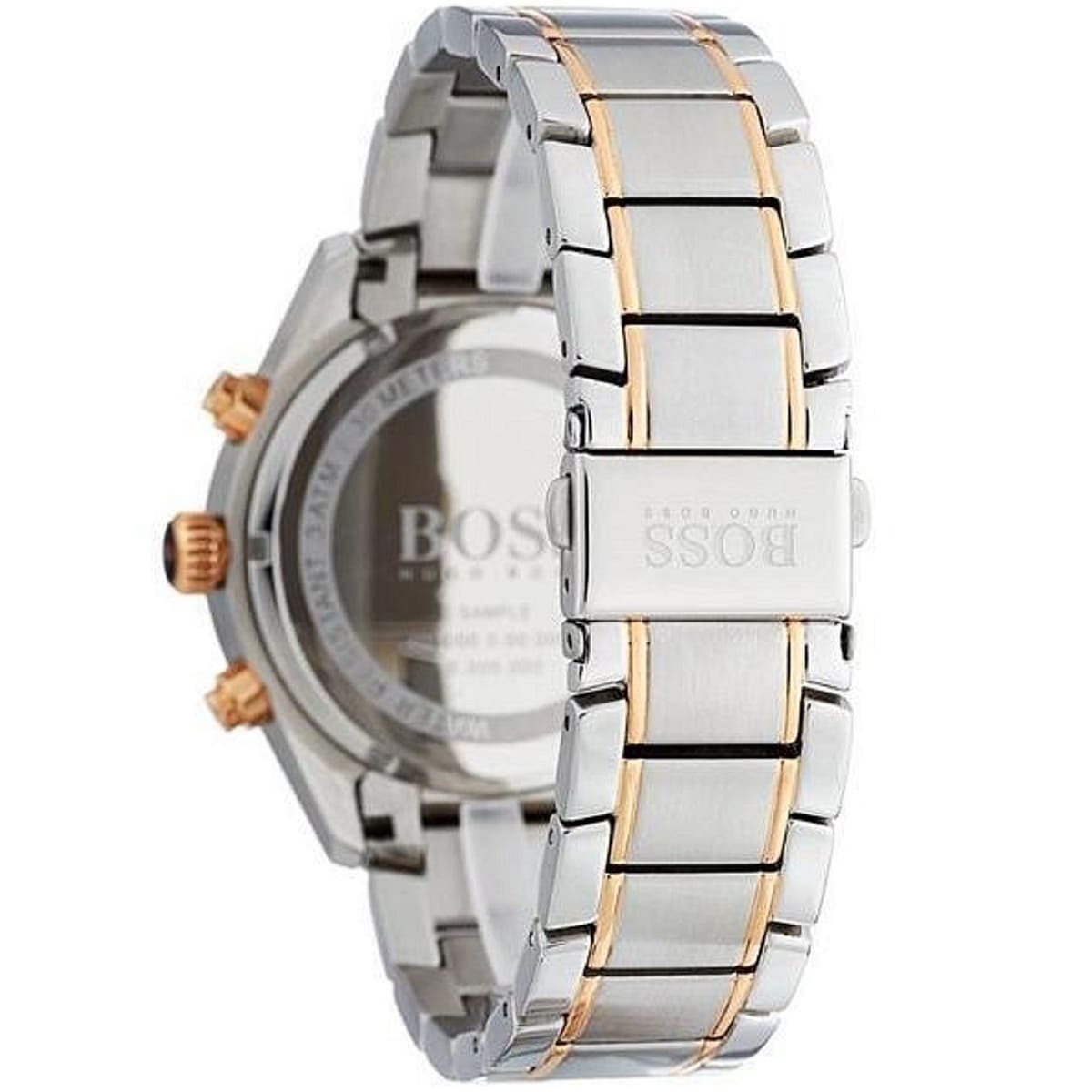 Hugo Boss Grand Prix 1513473 Two-Tone Rose Gold Black Dial Men's Watch