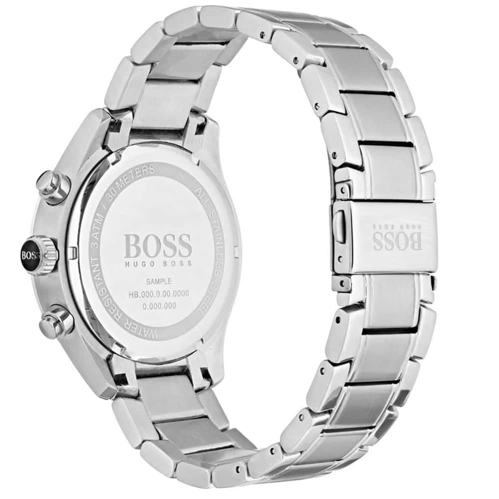 Hugo Boss Grand Prix 1513478 Silver Stainless Steel Blue Dial Chronograph Watch