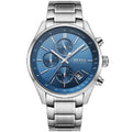 Hugo Boss Grand Prix 1513478 Silver Stainless Steel Blue Dial Chronograph Watch