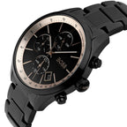 Hugo Boss Grand Prix 1513578 Black IP Gold Accents Chronograph Men's Watch