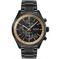 Hugo Boss Grand Prix 1513578 Black IP Gold Accents Chronograph Men's Watch