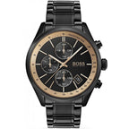 Hugo Boss Grand Prix 1513578 Black IP Gold Accents Chronograph Men's Watch