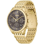 Hugo Boss Gregor 1514051 Gold-Tone Grey Dial Chronograph Men's Watch
