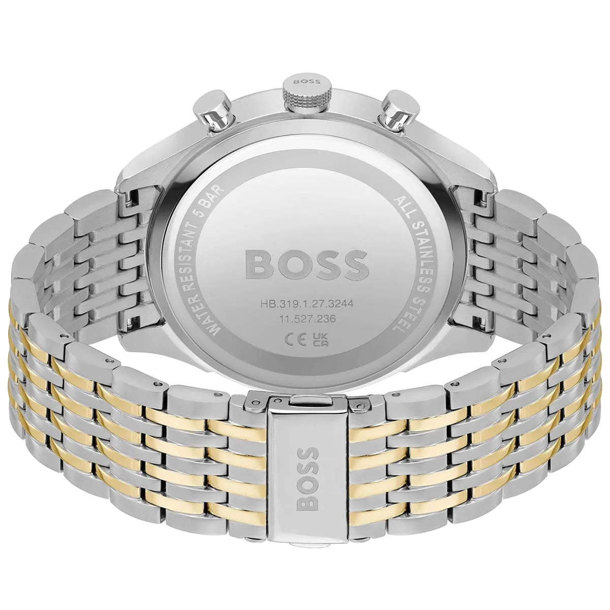 Hugo Boss Gregor 1514053 Two-Tone Silver Gold Grey Dial Chronograph Watch