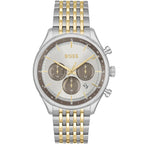 Hugo Boss Gregor 1514053 Two-Tone Silver Gold Grey Dial Chronograph Watch