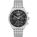 Hugo Boss Gregor 1514082 Silver Stainless Steel Black Dial Chronograph Watch