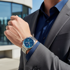 Hugo Boss Gregor 1514083 Grey IP Blue Dial Chronograph Men's Watch
