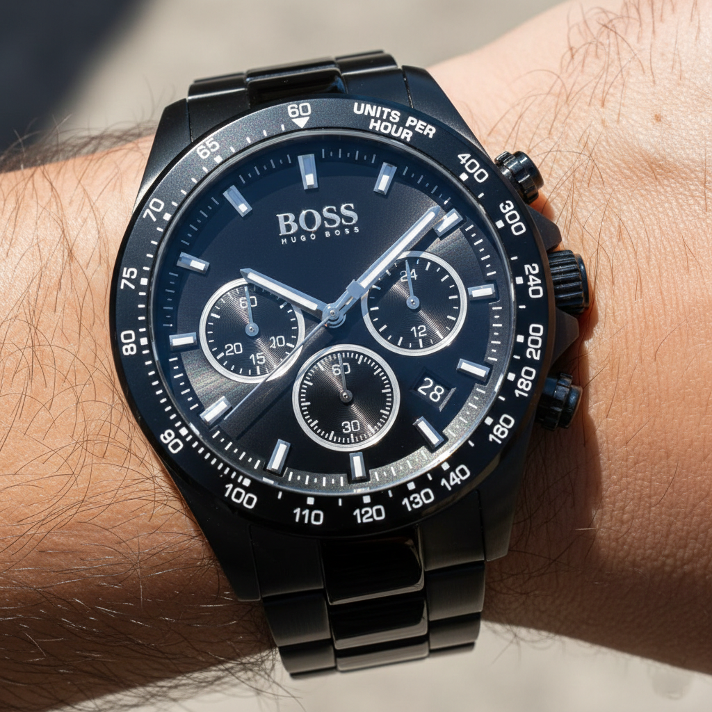 Hugo Boss Hero Sport 1513754 Black IP Chronograph Men's Watch