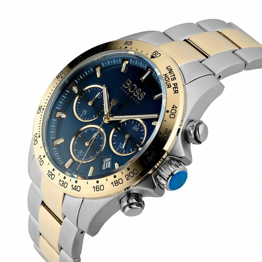 Hugo Boss Hero Sport 1513767 Two-Tone Blue Dial Chronograph Men's Watch
