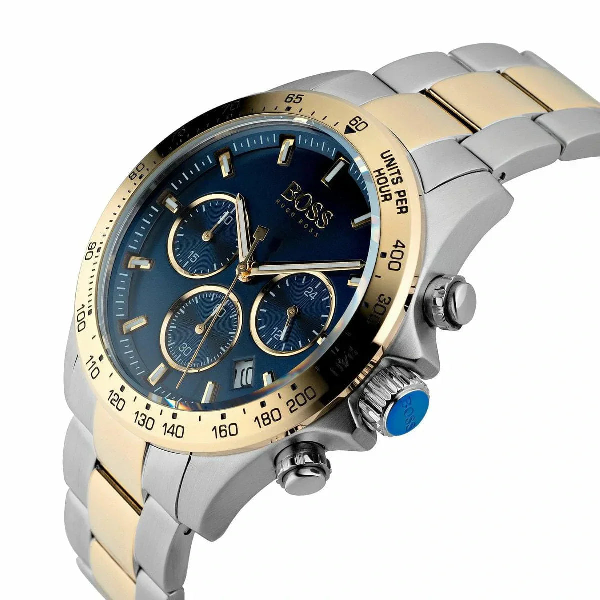 Hugo Boss Hero Sport 1513767 Two-Tone Blue Dial Chronograph Men's Watch
