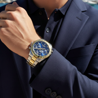 Hugo Boss Hero Sport 1513767 Two-Tone Blue Dial Chronograph Men's Watch