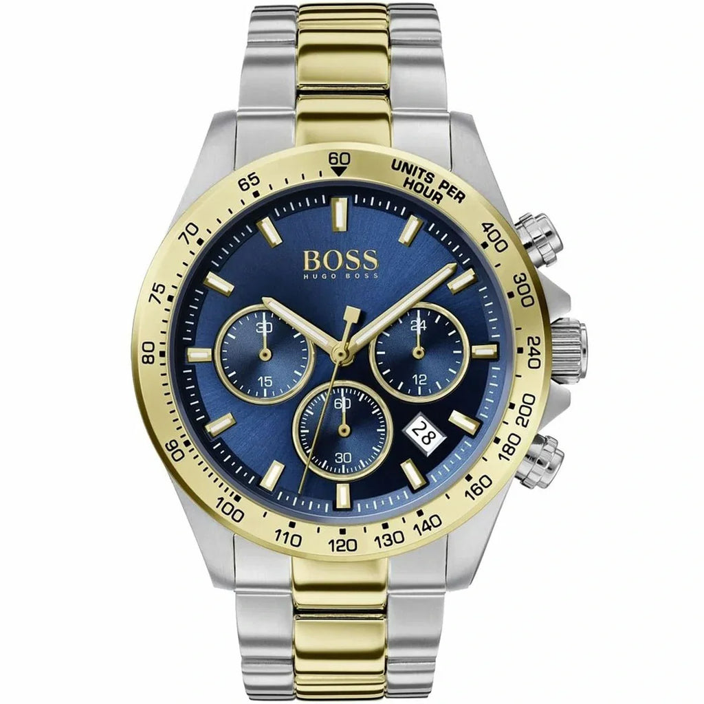 Hugo Boss Hero Sport 1513767 Two-Tone Blue Dial Chronograph Men's Watch