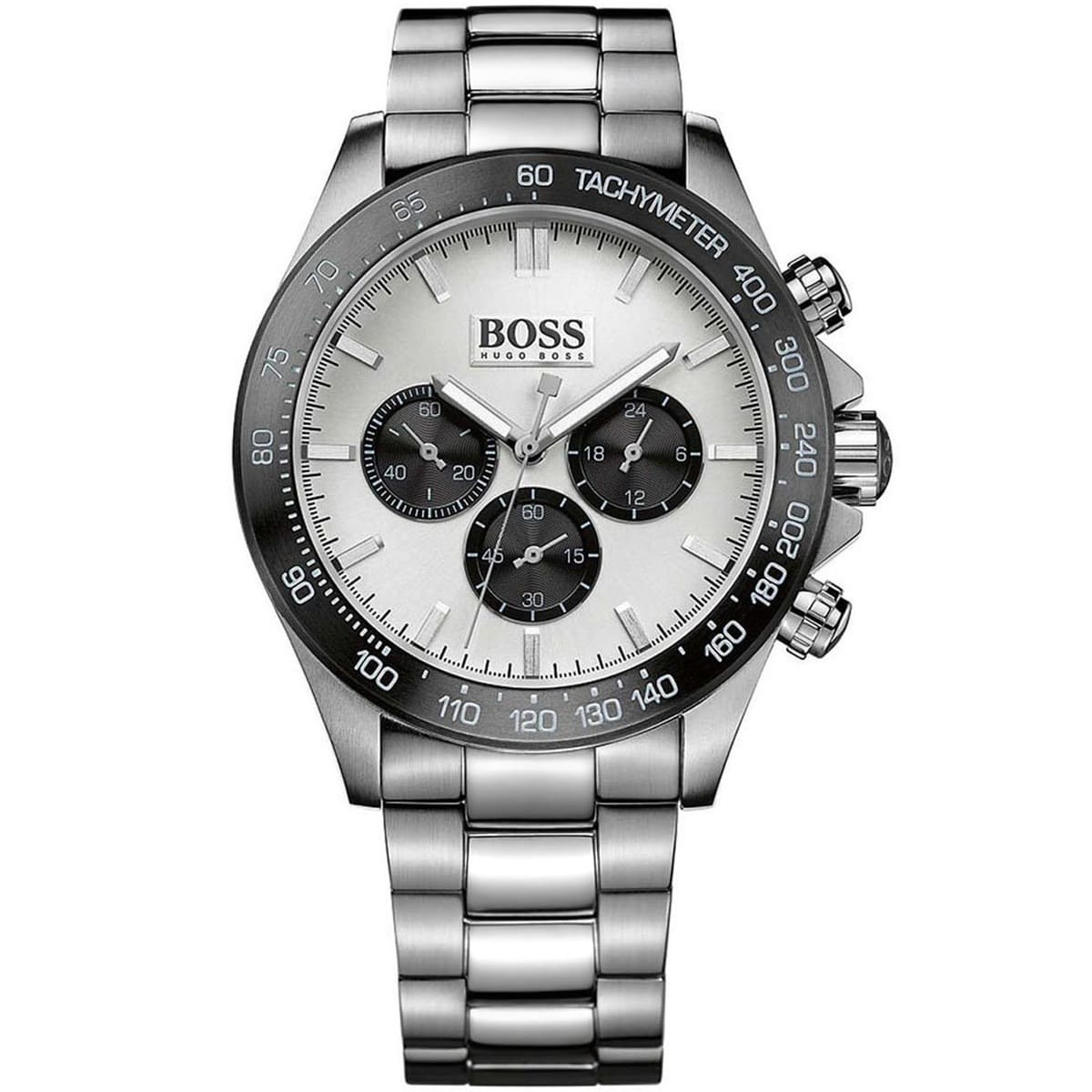 Hugo Boss Ikon 1512964 Silver-Tone Panda Dial Chronograph Men's Watch