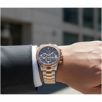 Hugo Boss Ikon 1513339 Two-Tone Rose Gold & Grey Dial Chronograph Men's Watch
