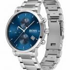 Hugo Boss Integrity 1513779 Silver-Tone Blue Dial Chronograph Men's Watch