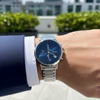 Hugo Boss Integrity 1513779 Silver-Tone Blue Dial Chronograph Men's Watch