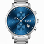 Hugo Boss Integrity 1513779 Silver-Tone Blue Dial Chronograph Men's Watch