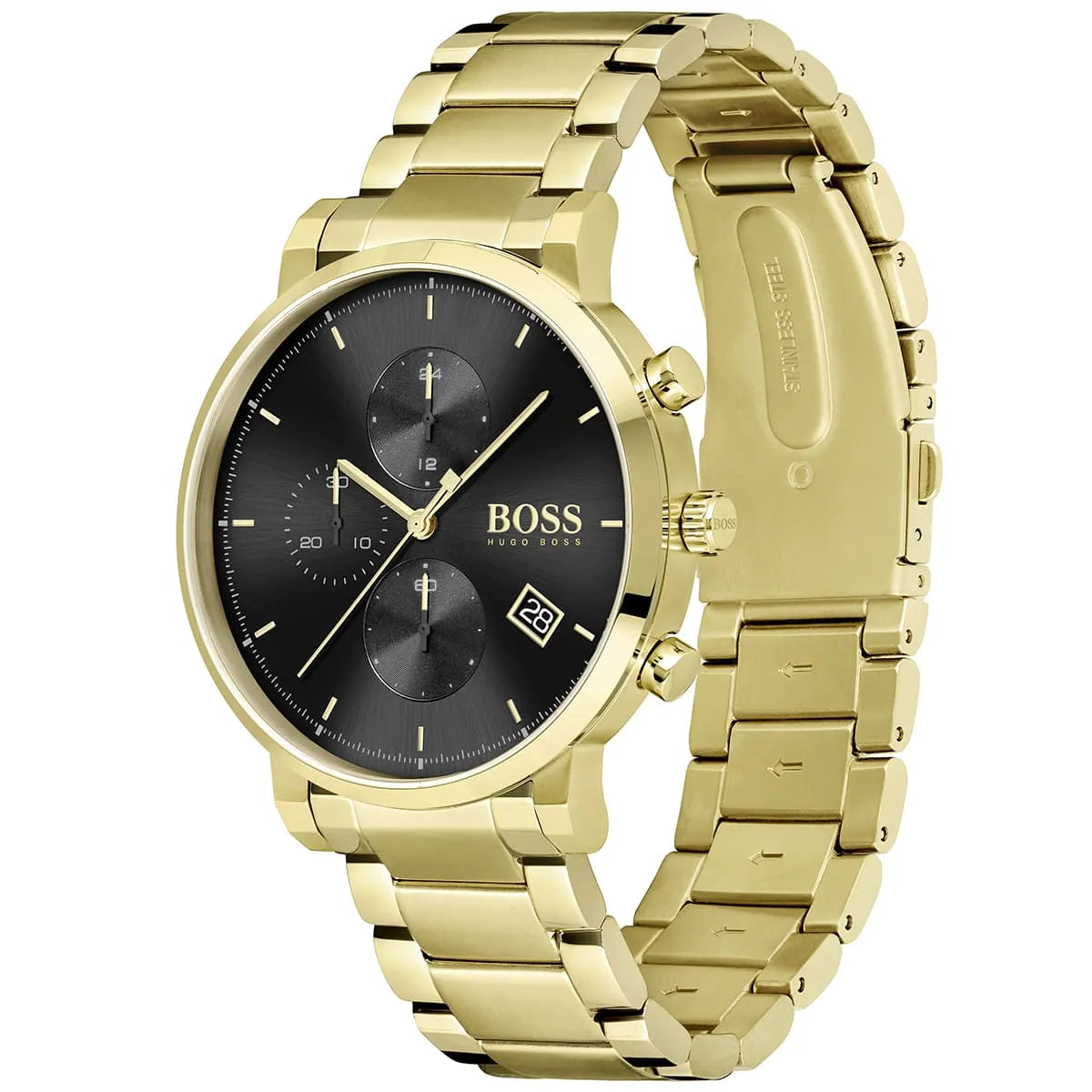 Hugo Boss Integrity 1513781 Gold-Tone Black Dial Chronograph Men's Watch