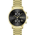 Hugo Boss Integrity 1513781 Gold-Tone Black Dial Chronograph Men's Watch