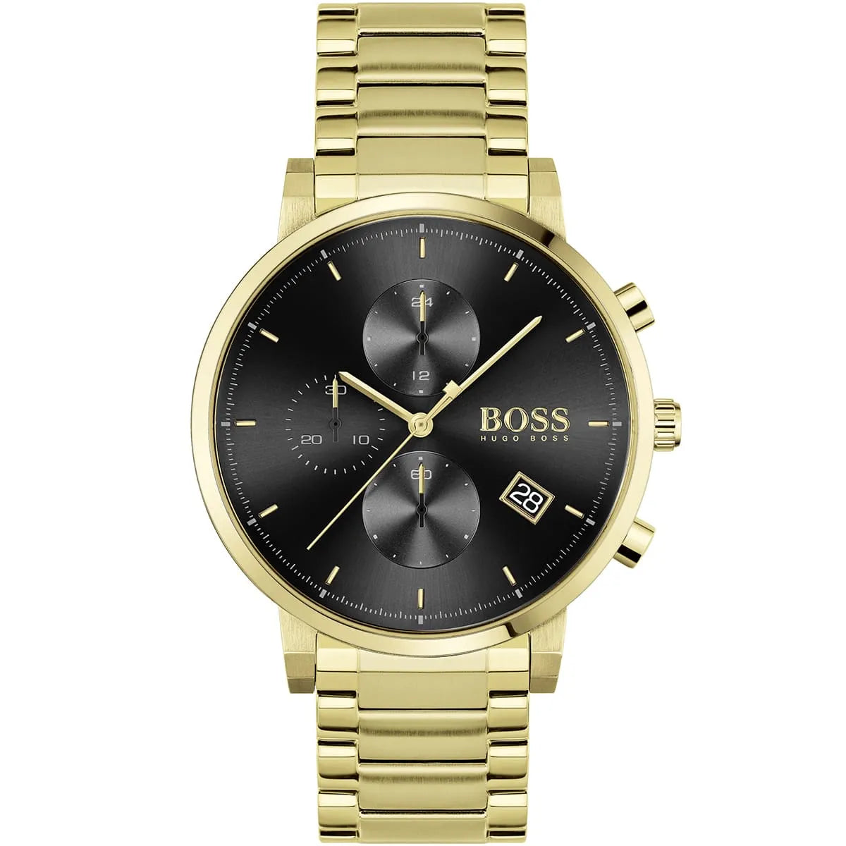 Hugo Boss Integrity 1513781 Gold-Tone Black Dial Chronograph Men's Watch