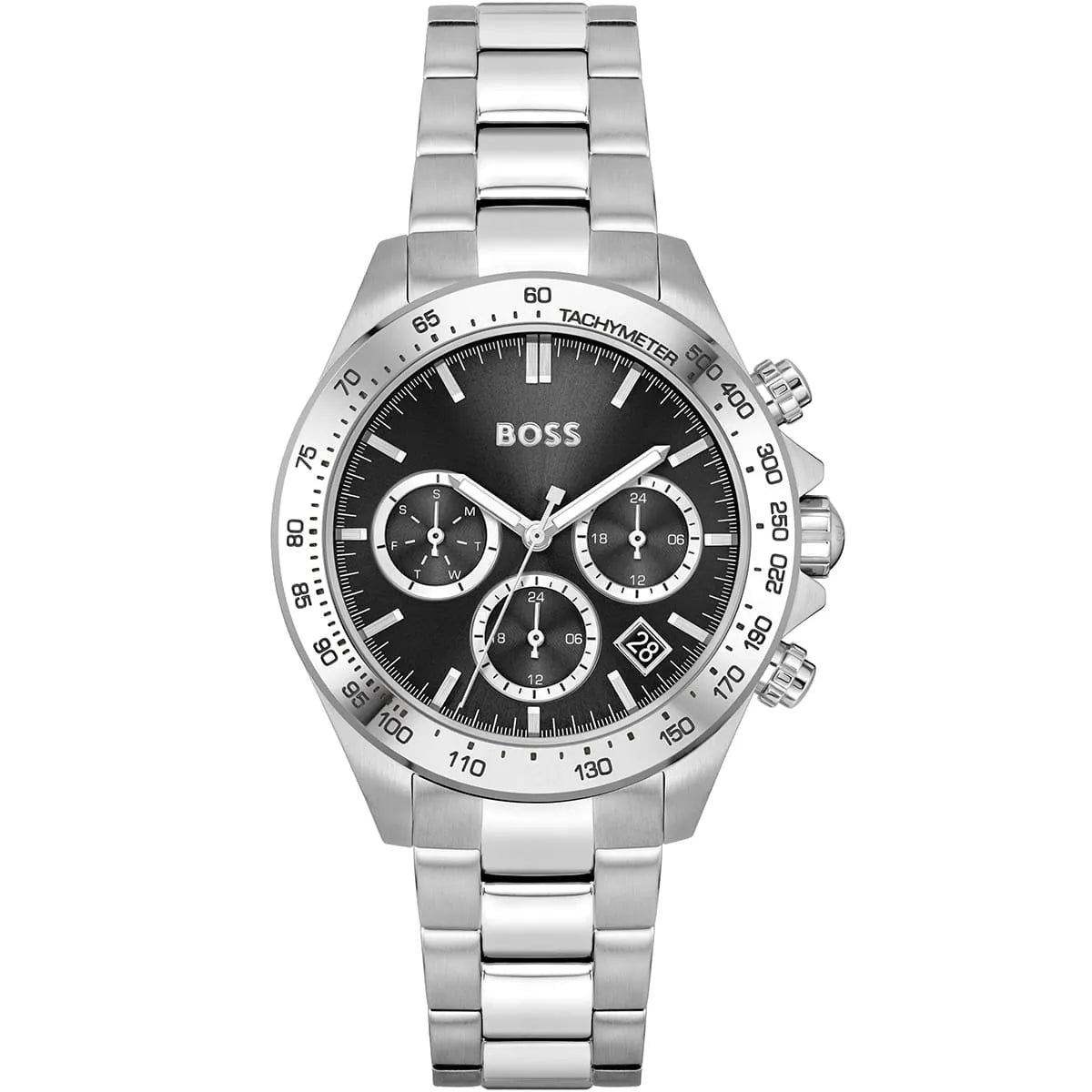 Original Hugo Boss Novia Women's Watch - Silver Steel & Dark Gray Dial (1502614)