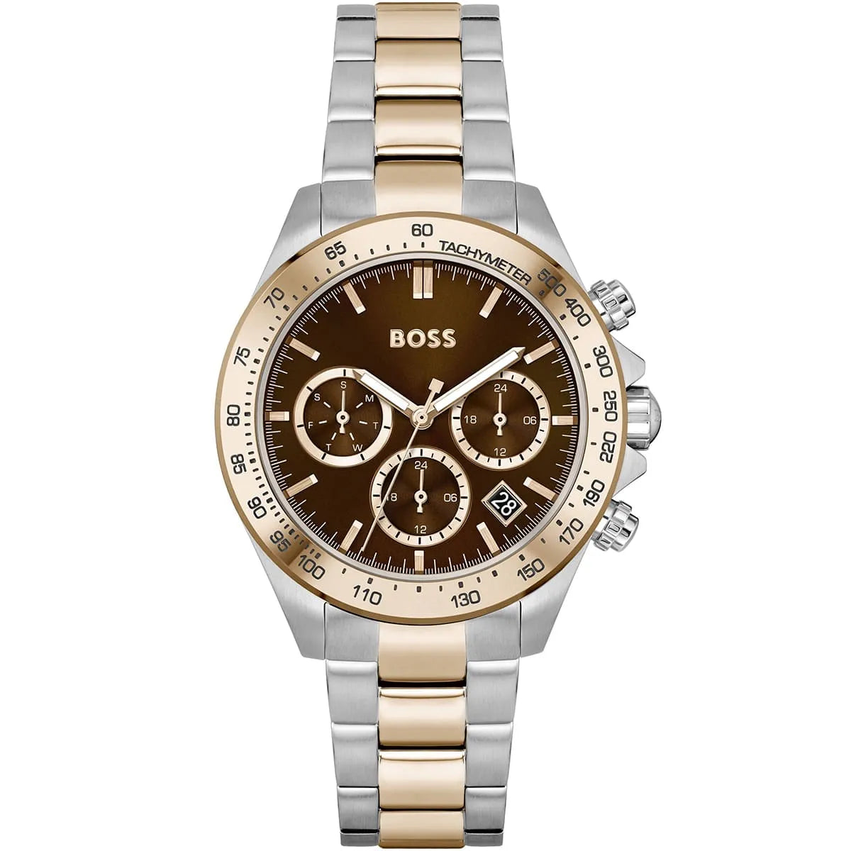 Original Hugo Boss Novia Women's Watch - Two-Tone Rose Gold & Brown Dial (1502617)