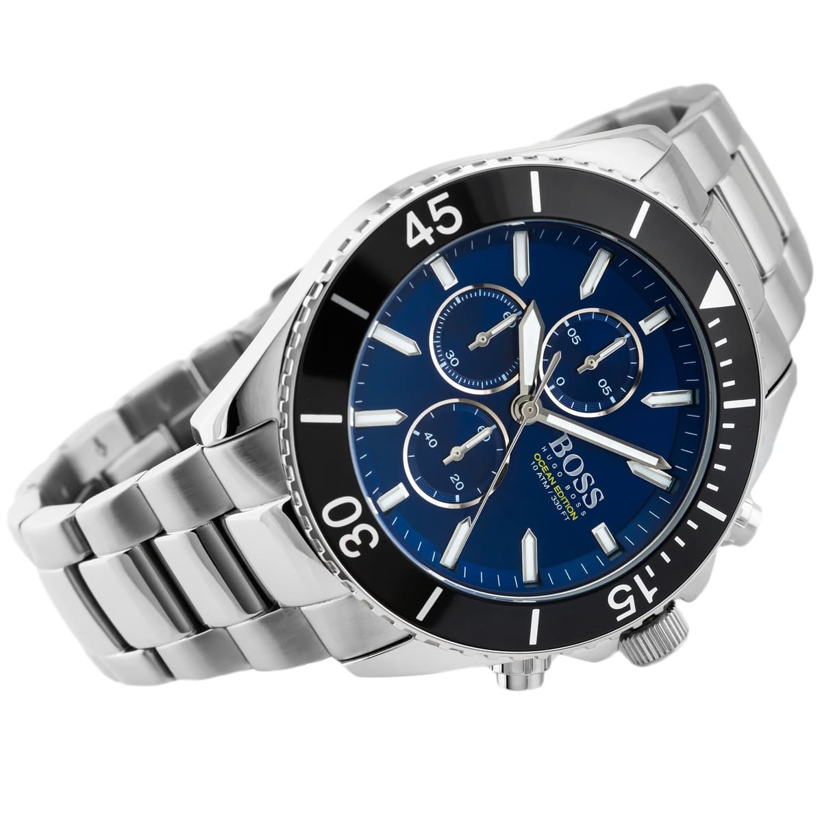 Hugo Boss Ocean Edition 1513704 Silver-Tone Blue Dial Chronograph Men's Watch