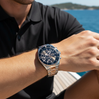 Hugo Boss Ocean Edition 1513705 Two-Tone Rose Gold Grey Dial Chronograph Watch