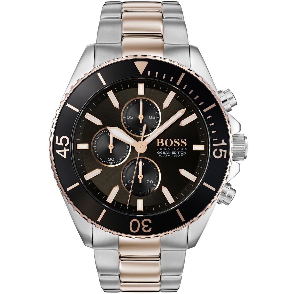 Hugo Boss Ocean Edition 1513705 Two-Tone Rose Gold Grey Dial Chronograph Watch
