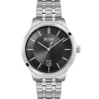 Hugo Boss Officer 1513614 Silver-Tone Black Dial Men's Watch