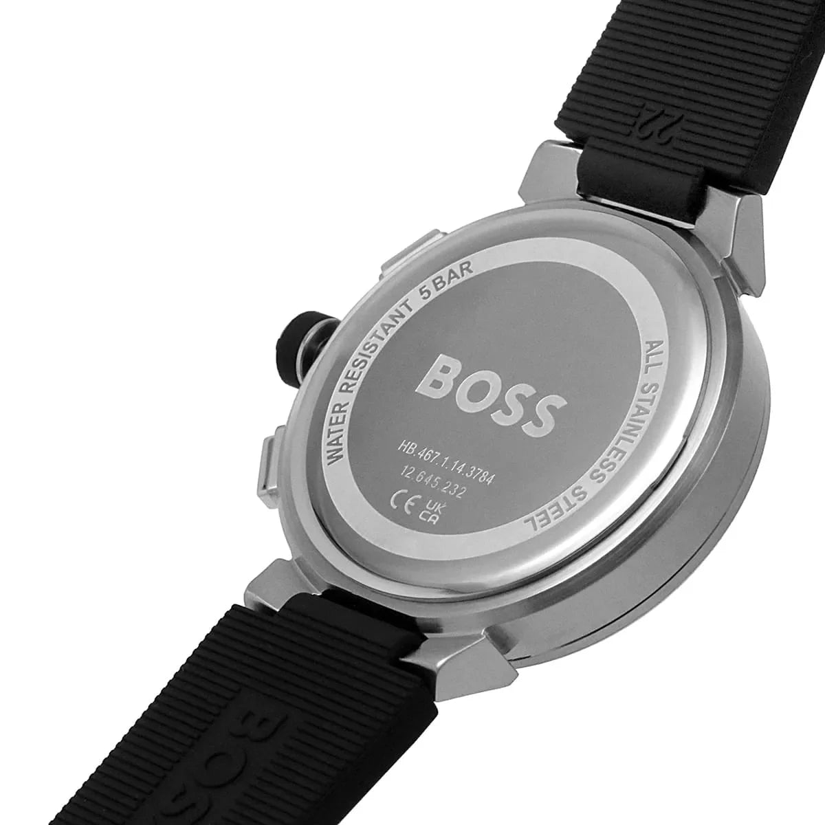 Hugo Boss One 1513997 Silver Stainless Steel Black Silicone Chronograph Watch