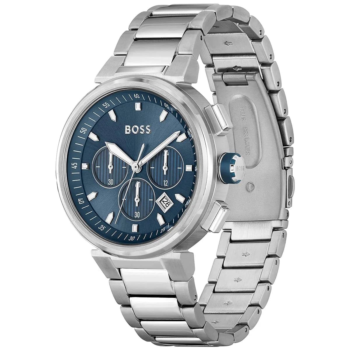 Hugo Boss One 1513999 Silver-Tone Blue Dial Chronograph Men's Watch