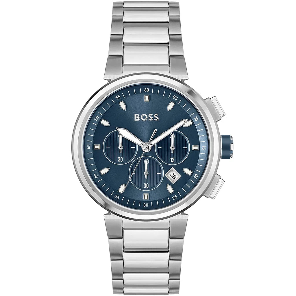 Hugo Boss One 1513999 Silver-Tone Blue Dial Chronograph Men's Watch
