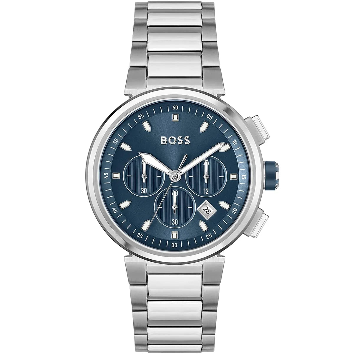 Hugo Boss One 1513999 Silver-Tone Blue Dial Chronograph Men's Watch