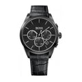 Hugo Boss Onyx 1513367 All-Black Stainless Steel Leather Strap Men's Watch
