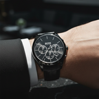 Hugo Boss Onyx 1513367 All-Black Stainless Steel Leather Strap Men's Watch