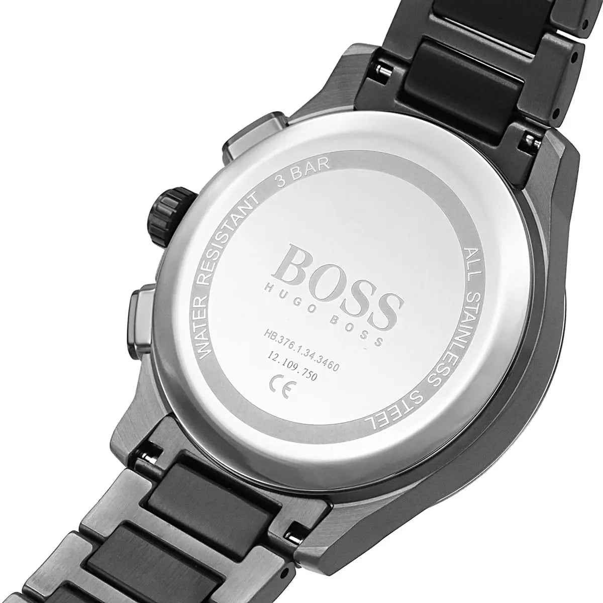 Hugo Boss Peak 1513814 Gunmetal Grey IP Silver Accents Men's Watch