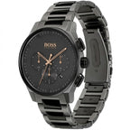 Hugo Boss Peak 1513814 Gunmetal Grey IP Silver Accents Men's Watch