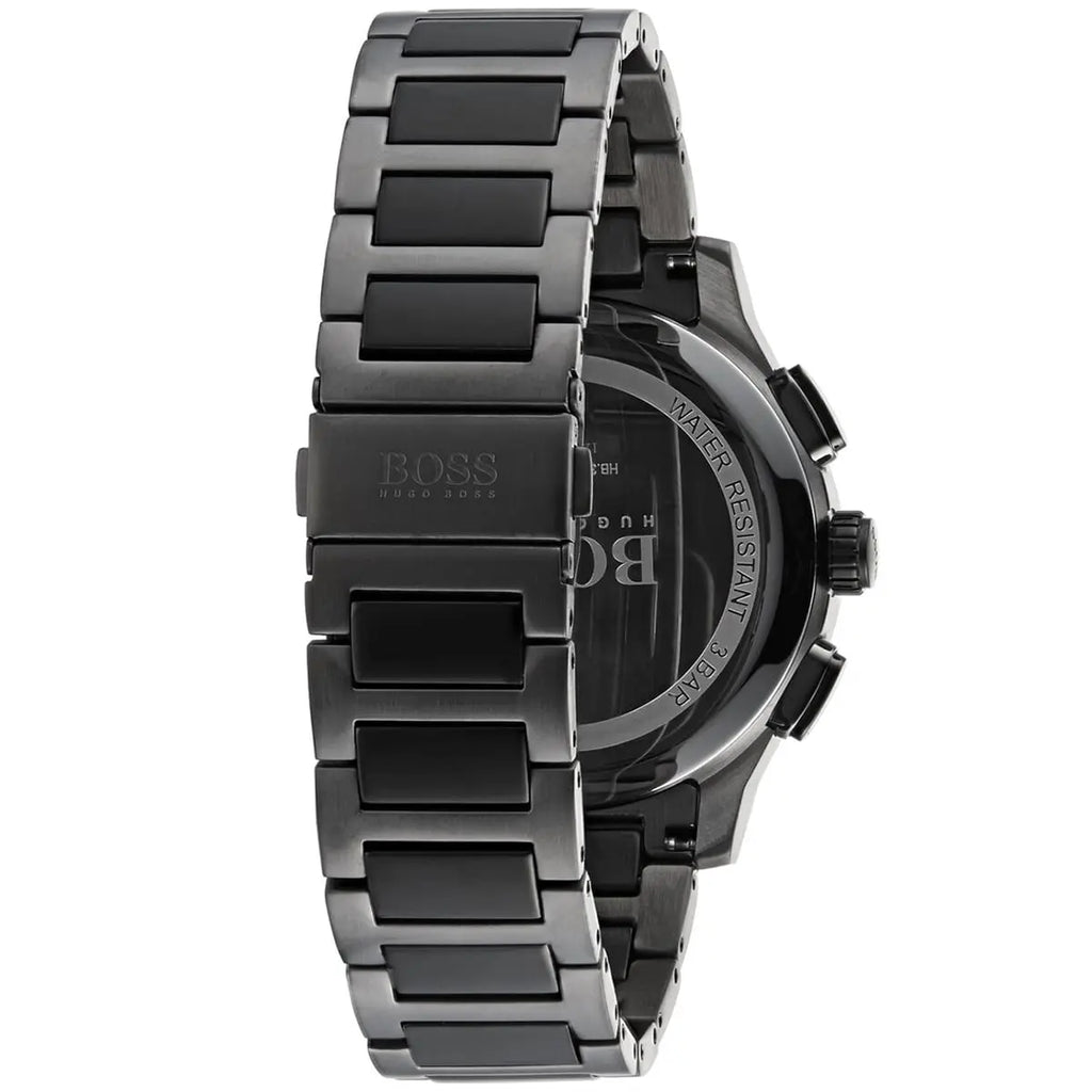 Hugo Boss Peak 1513814 Gunmetal Grey IP Silver Accents Men's Watch