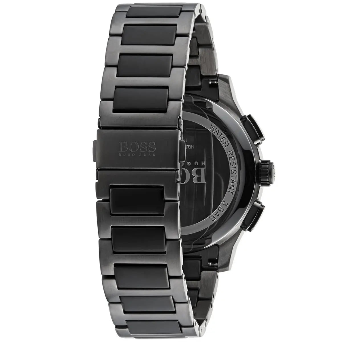 Hugo Boss Peak 1513814 Gunmetal Grey IP Silver Accents Men's Watch