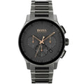 Hugo Boss Peak 1513814 Gunmetal Grey IP Silver Accents Men's Watch