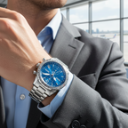 Hugo Boss Pilot Edition 1513850 Silver Stainless Steel Blue Dial Chronograph Watch