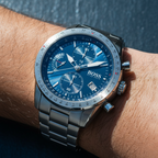 Hugo Boss Pilot Edition 1513850 Silver Stainless Steel Blue Dial Chronograph Watch