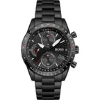 Hugo Boss Pilot Edition Chrono 1513854 Black IP Aviation Men's Watch