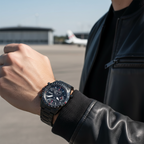 Hugo Boss Pilot Edition Chrono 1513854 Black IP Aviation Men's Watch